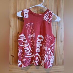 Coca Cola Juniors Red Tank Top Size M (7-9)